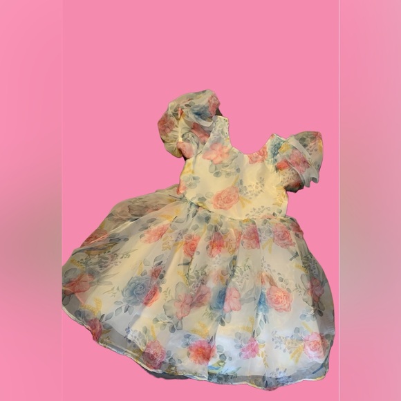 Little Rabbit Wears Spring Easter Dress - Picture 1 of 2